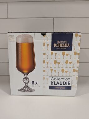 Crystalite Bohemia Klaudie Sterna Beer Glasses - Clear (Set of 6)